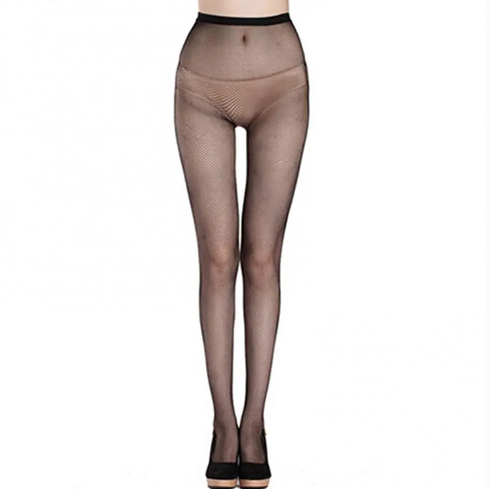 Women Sexy Fishnet Stockings Lolita Fishnet Body Stockings Fish Net Pantyhose Mesh Tights Lingerie Skin JK Fishnet Waist Hosiery