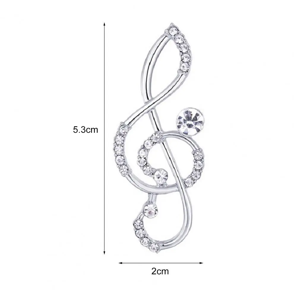 Music Note Pearl Rhinestone Brooches For Women Beauty Office Party Brooch Pin Element Evening Dress Shiny Women Brooch Corsage