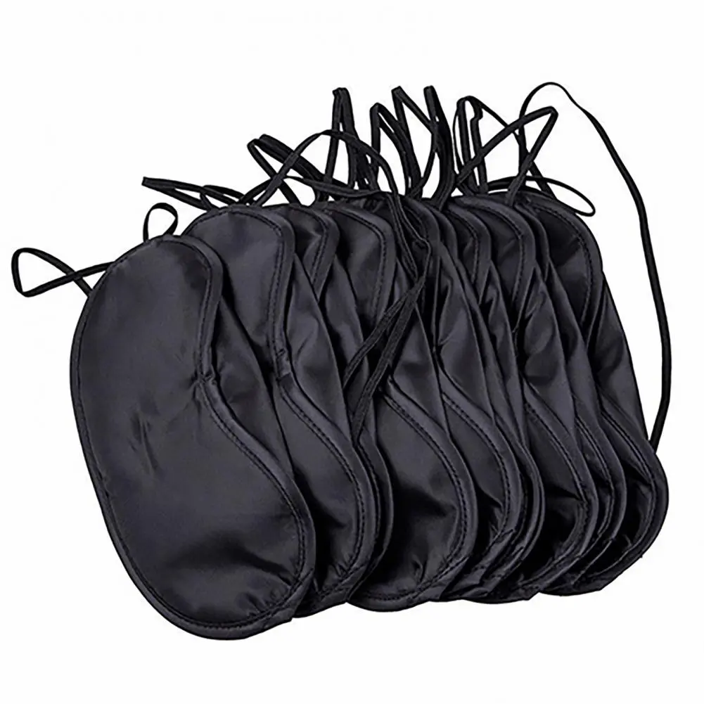 10/12Pcs Sleep Eye Mask Shade Cover Blindfold Night Sleeping Travel Aid Sleeping Mask Blindfold Eyepatch Eye Blackout Cover