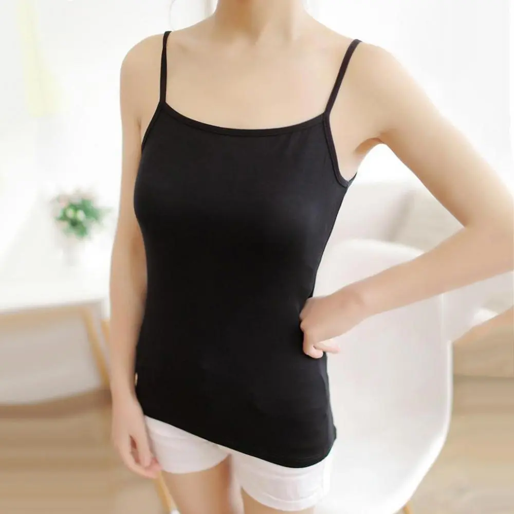 Modal Vest Women Sexy Spaghetti Strap Tank Top Camisole Women Summer Seamless Tank Top Sleeveless Slim Fit Camis Long Tube Top