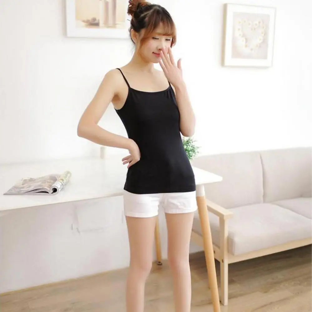 Modal Vest Women Sexy Spaghetti Strap Tank Top Camisole Women Summer Seamless Tank Top Sleeveless Slim Fit Camis Long Tube Top