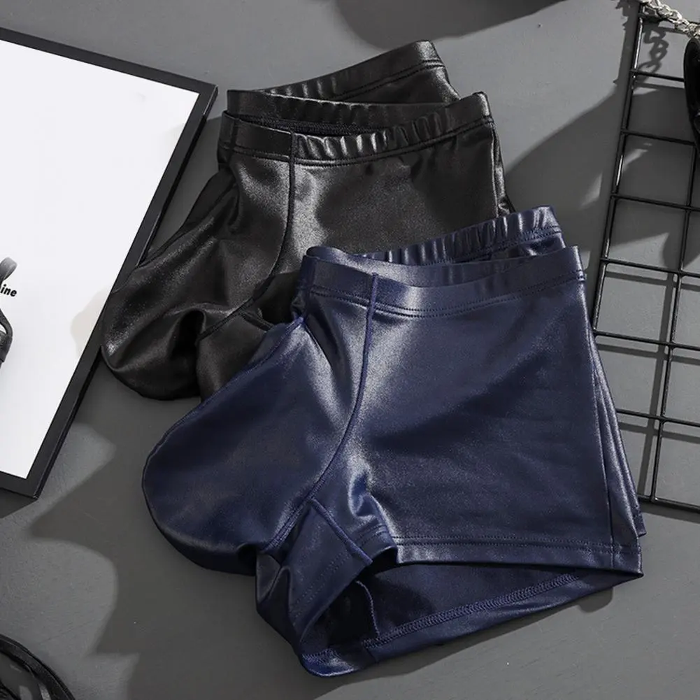 Men Boxer Underwear Elastic Mid-waist Boxers Men's Elastic Mid-rise Boxer Shorts with U-convex Design for Breathable Comfort