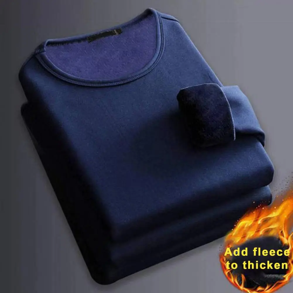 2025 M-4XL Men Fall Winter Shirt Thickened Plush Warm Velvet Thickened T-shirt Pullover Plus Size Daily Bottoming Top Underwear