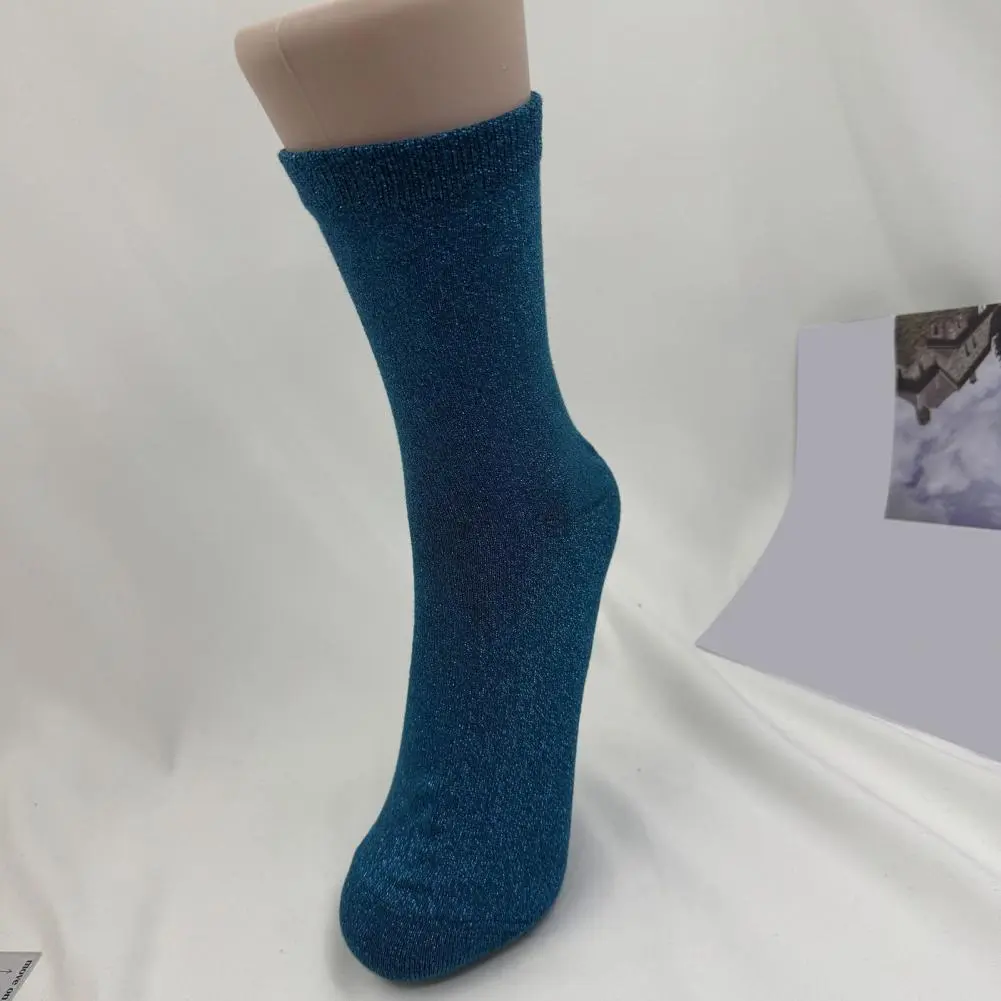 Glitter Socks Breathable Cotton Socks Sparkly Glitter Ankle Socks for Women Shiny Crew Gold Silver Trendy Thin Cotton for Ladies