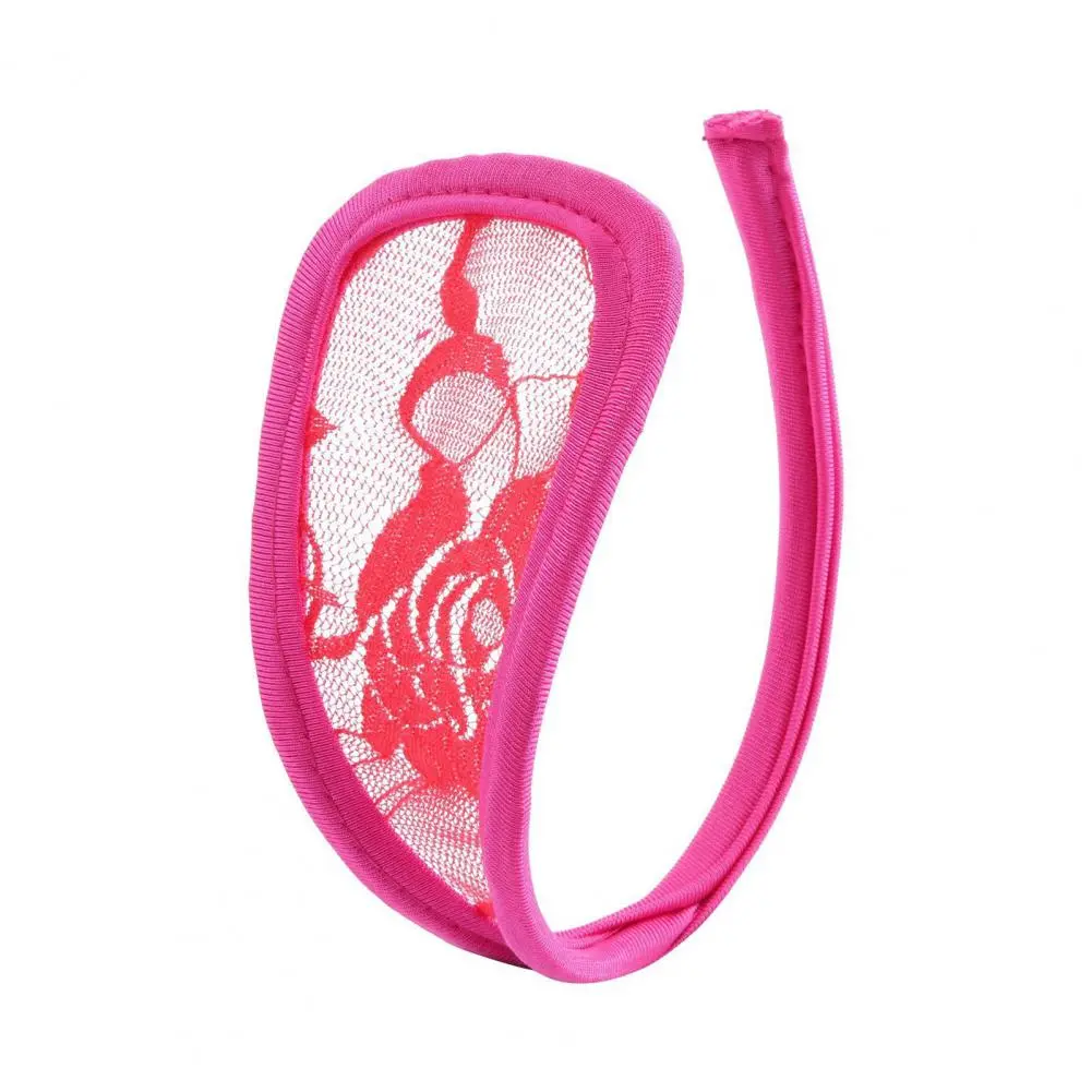 Polyester Spandex Thong Comfortable Wear Thong Floral Lace C String Thong Set for Women Sexy Sheer Panties for Bachelorette