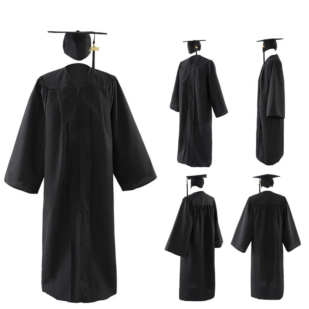 2025 Graduation Gown Cap Tassel Set Class of 2025 Graduation Dressing Up Costume Unisex Academic Dress for High School Universit