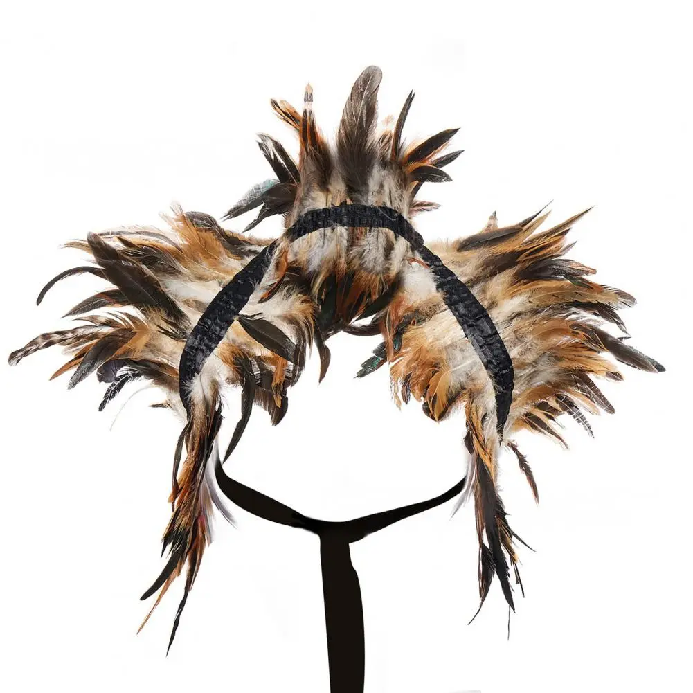 Cape Collar Vintage Inspired Collar Layered Feather Gothic Style Cape Lightweight Shawl Accessory for Versatile Looks