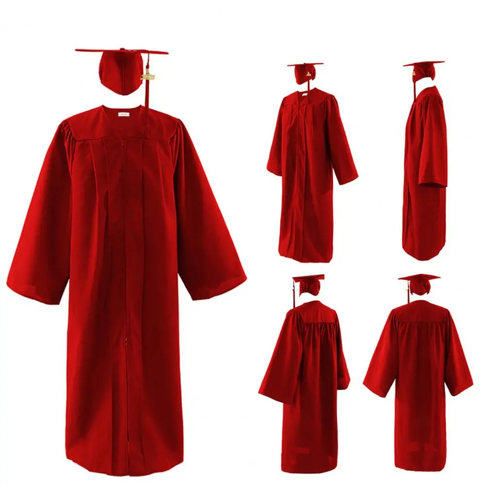 2025 Graduation Gown Cap Tassel Set Class of 2025 Graduation Dressing Up Costume Unisex Academic Dress for High School Universit