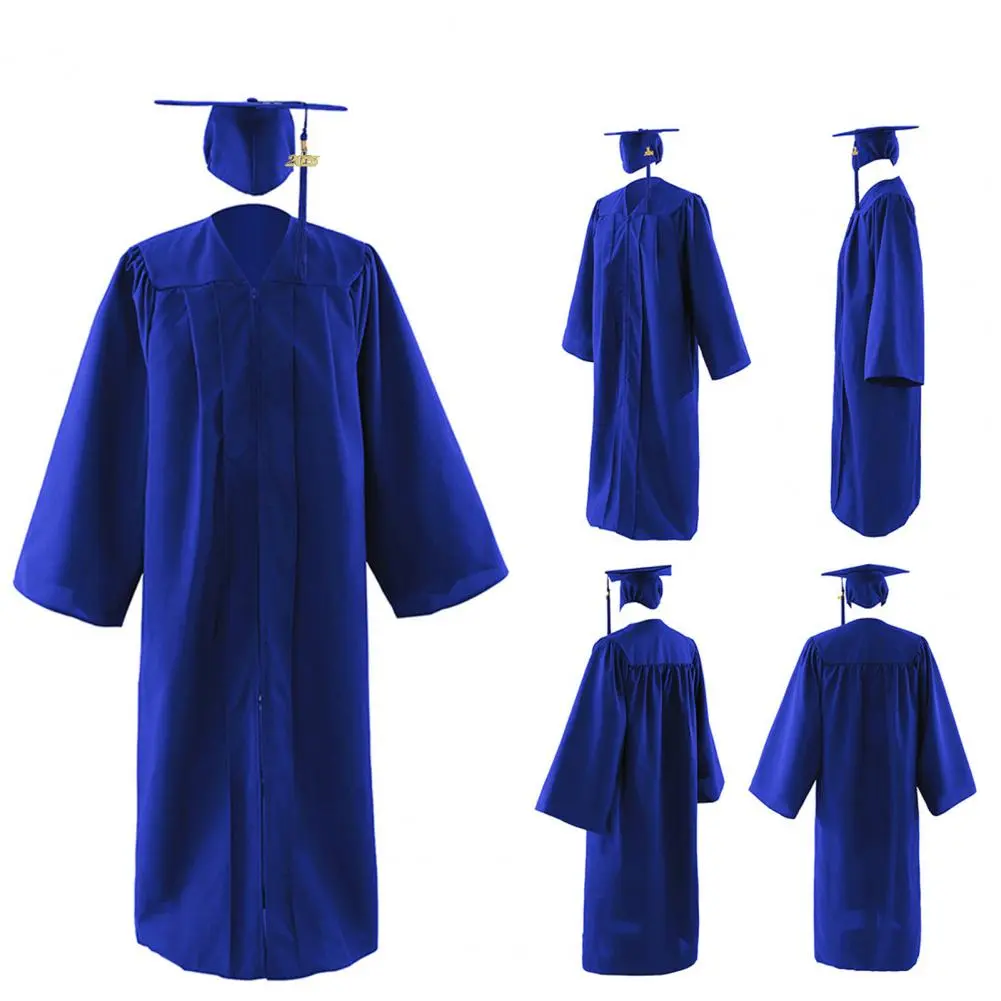 2025 Graduation Gown Cap Tassel Set Class of 2025 Graduation Dressing Up Costume Unisex Academic Dress for High School Universit