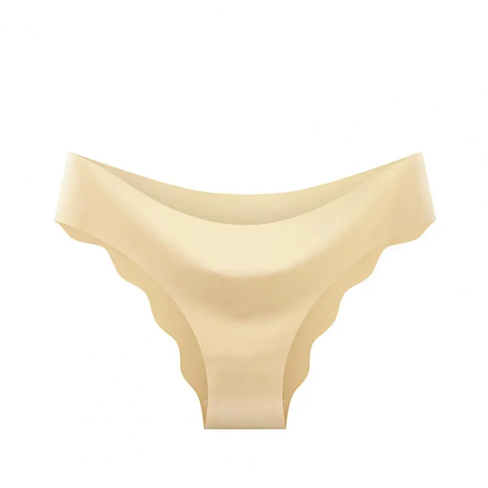 Women Lady Panties 8 Pcs Ice Silk Hipster Panties Set for Women No Show Wave Edge Triangle Briefs Solid Color One-piece Kit