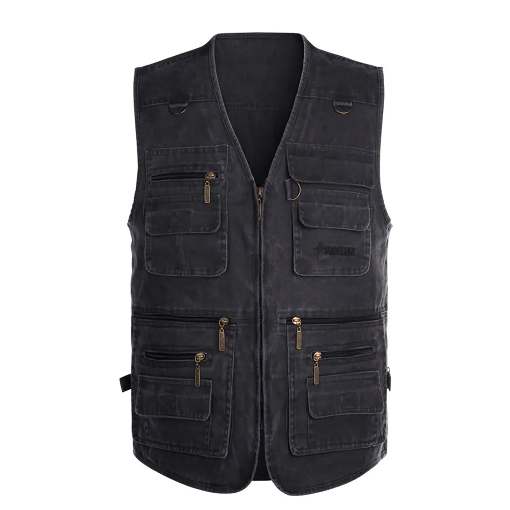 Men Plus Size Multi-pocket Sleeveless Vests Summer Outdoor Shooting Climbing Fishing Hiking Photograph Vests and Jackets