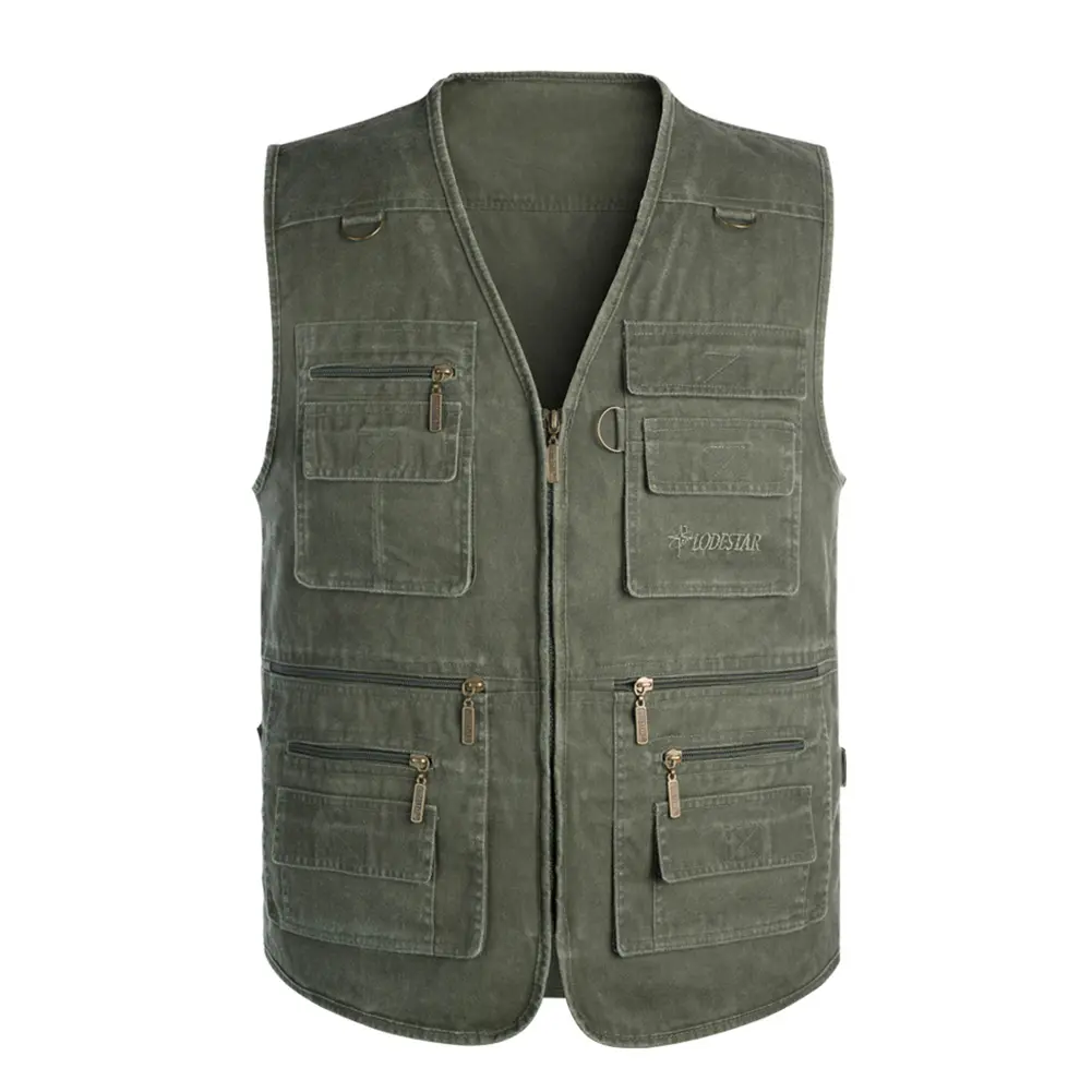 Men Plus Size Multi-pocket Sleeveless Vests Summer Outdoor Shooting Climbing Fishing Hiking Photograph Vests and Jackets