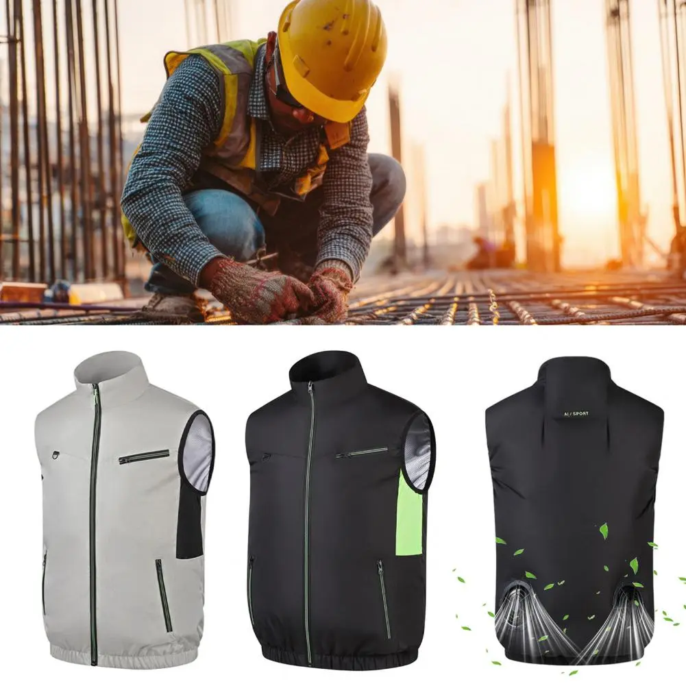 Fan Vest with Adjustable Wind Speed Quick-drying Fan Vest for Outdoor Work Ergonomic Dual Fan Vest for Summer Heat for Powerful