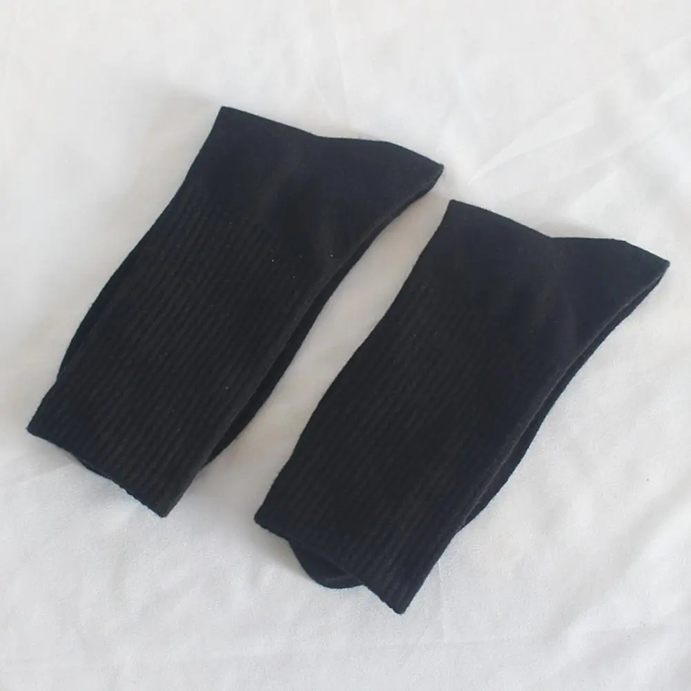 Breathable Socks Solid Color Socks Stretchy Cotton Crew Socks for Men Women Business Dress Calf Ribbed Solid Color Wear Exercise