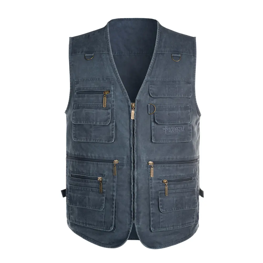 Men Plus Size Multi-pocket Sleeveless Vests Summer Outdoor Shooting Climbing Fishing Hiking Photograph Vests and Jackets