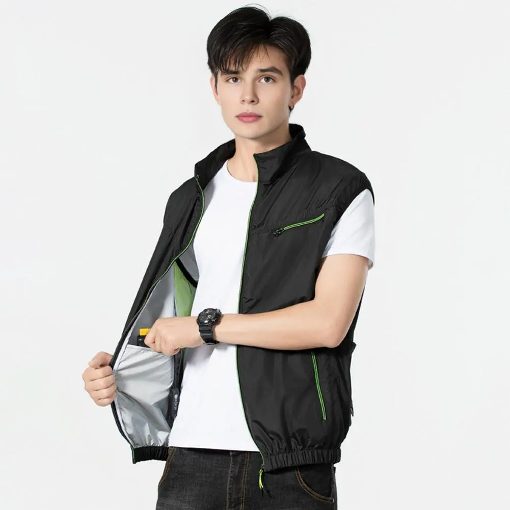Fan Vest with Adjustable Wind Speed Quick-drying Fan Vest for Outdoor Work Ergonomic Dual Fan Vest for Summer Heat for Powerful
