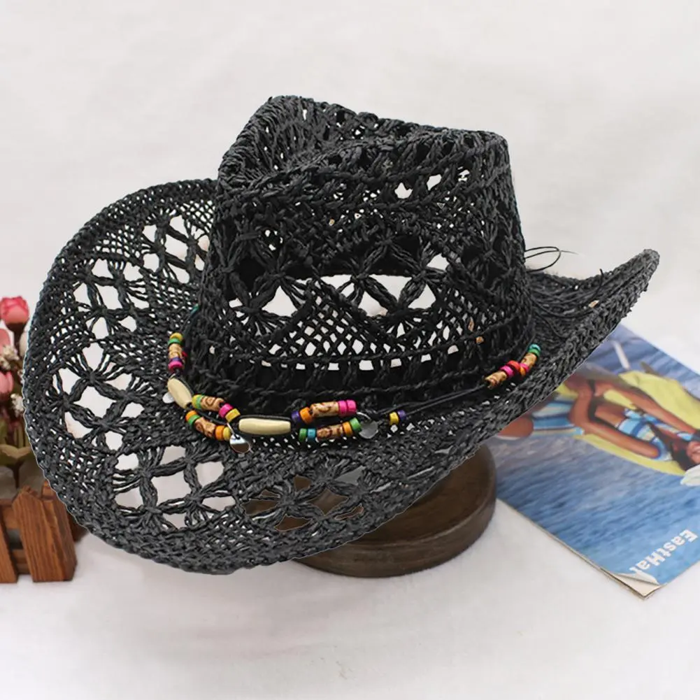 Foldable Edge Straw Hat Cotton Strap Sun Hat Stylish Retro Denim Straw Hat with Upf 50 Protection Adjustable Chin Strap for Sun