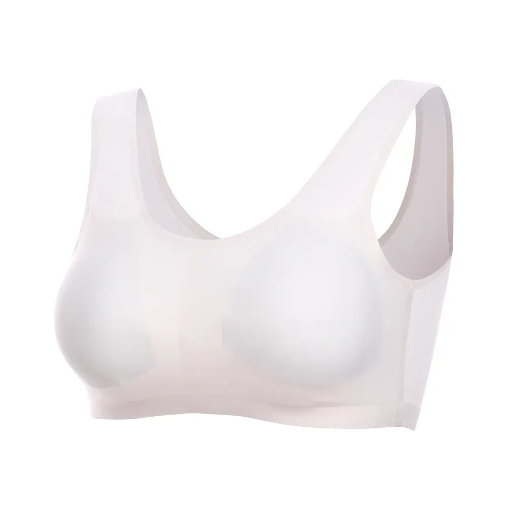 Obese Women Plus Size Ice Silk Brassiere Padded Bra Wrapped Chest Strap Underwear Female Breathable Chest Top M-5XL