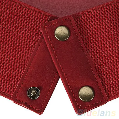 Fashion Women's Lady Rivet Elastic Buckle Wide Waist Belt Waistband Corset hot