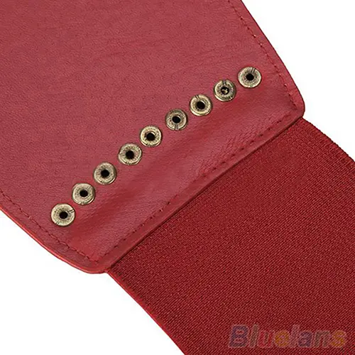 Fashion Women's Lady Rivet Elastic Buckle Wide Waist Belt Waistband Corset hot