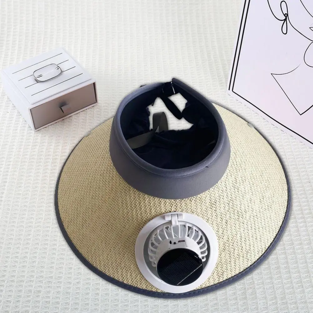 Wide Brim Beach Hat Solar Powered Hat Solar-powered Wide Brim Sun Hat with Built-in Fan for Outdoor Activities Camping for Sun