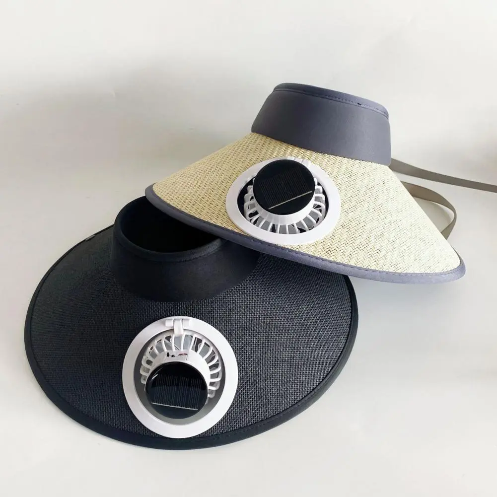 Wide Brim Beach Hat Solar Powered Hat Solar-powered Wide Brim Sun Hat with Built-in Fan for Outdoor Activities Camping for Sun