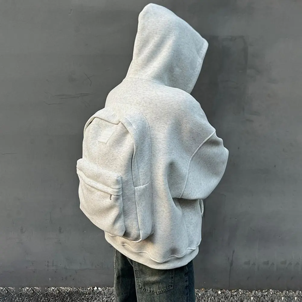 Hoodie with Backpack Cell Phone Wallet Holder Hoodie Backpack Hoodie Sweater for Men Women Lightweight Travel Cardigan