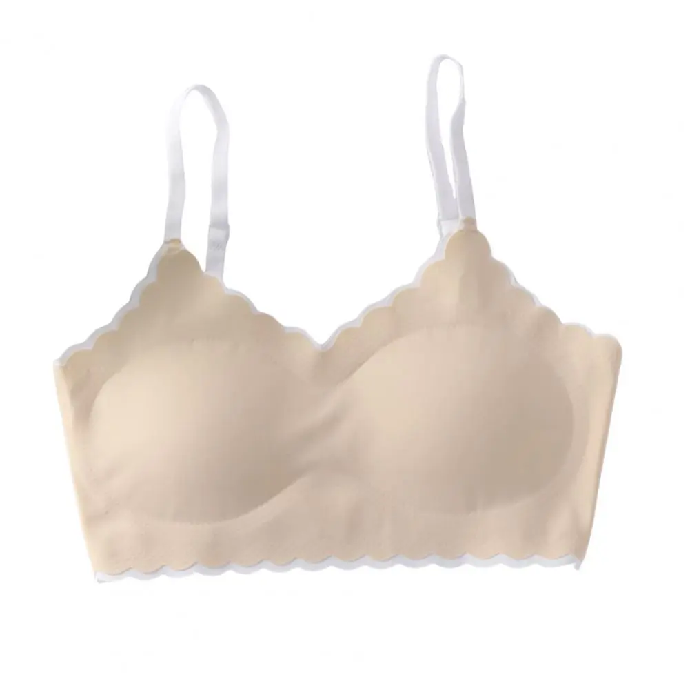 Nylon Spandex Bra Traceless Design Bra Teen Girls Soft Padded Wireless Bra Set with Adjustable for Student for Development