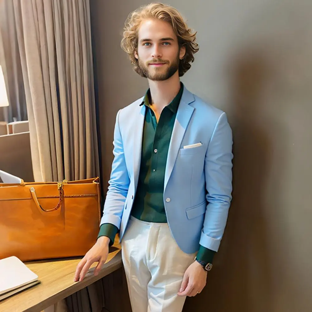 Men Suit Men Suit Daily Wear Elegant Men's 3d Tailored Suit Set for Wedding Party Business Events Lapel Long Sleeve Coat for Men