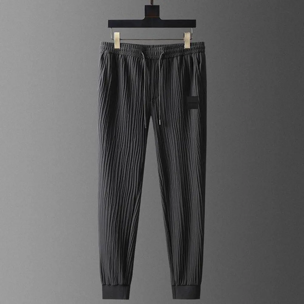 2025 Pleated Shirt Pants Set Two-pieces Jogging Suit Summer Men Tracksuit Casual Sports Sweatshirt Sweatpants T-shirt Pants Set