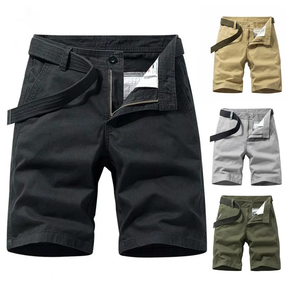 Men Shorts Social Slim Fit Summer Shorts Solid Color Pockets Casual Shorts Fitness Sports Pants Beach Shorts Workout Shorts