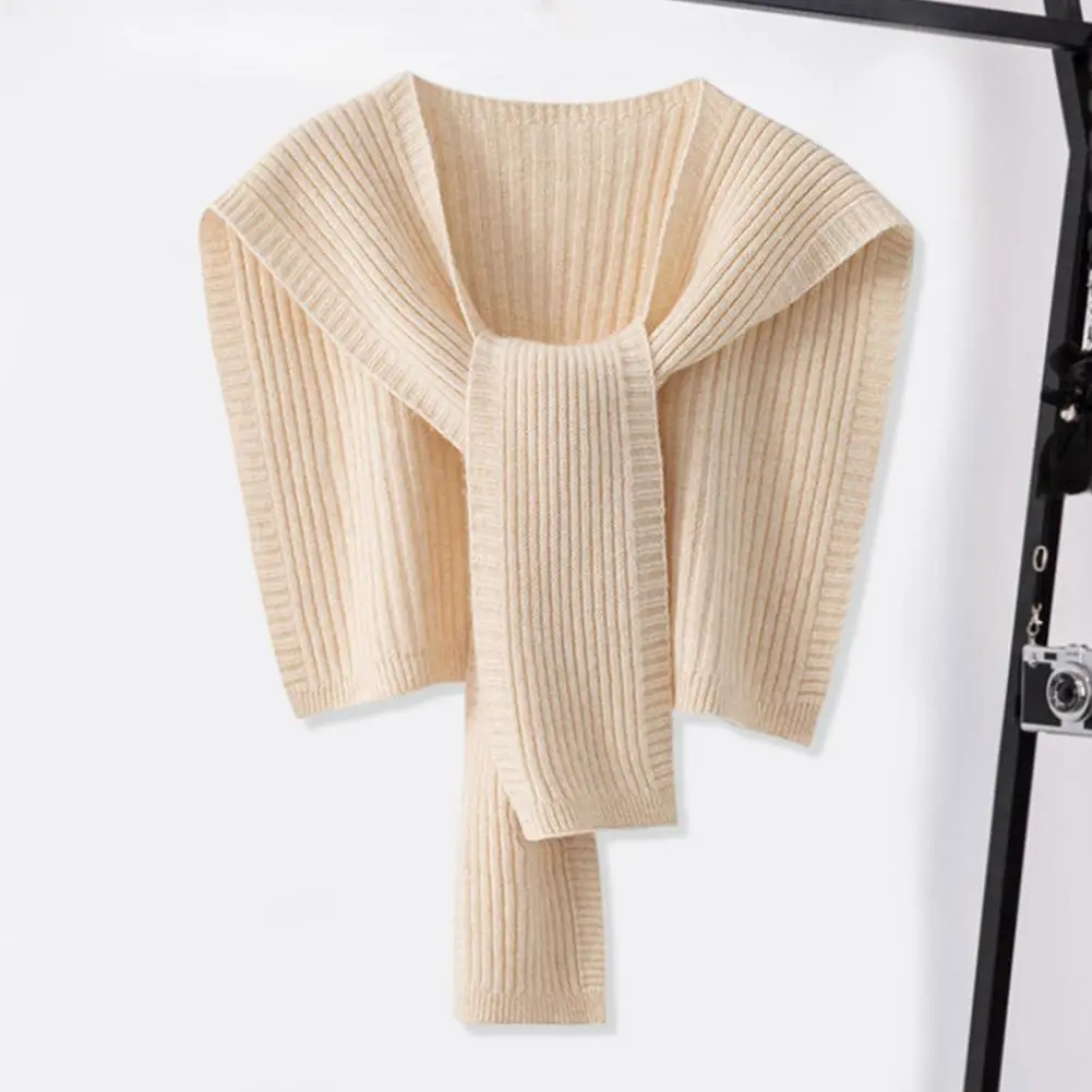 Faux Cashmere Knitted Shawl Korean Summer Air Conditioning Fake Collar Neck Guard Scarf Sunscreen Shawl Top Shape Shawl Wrap