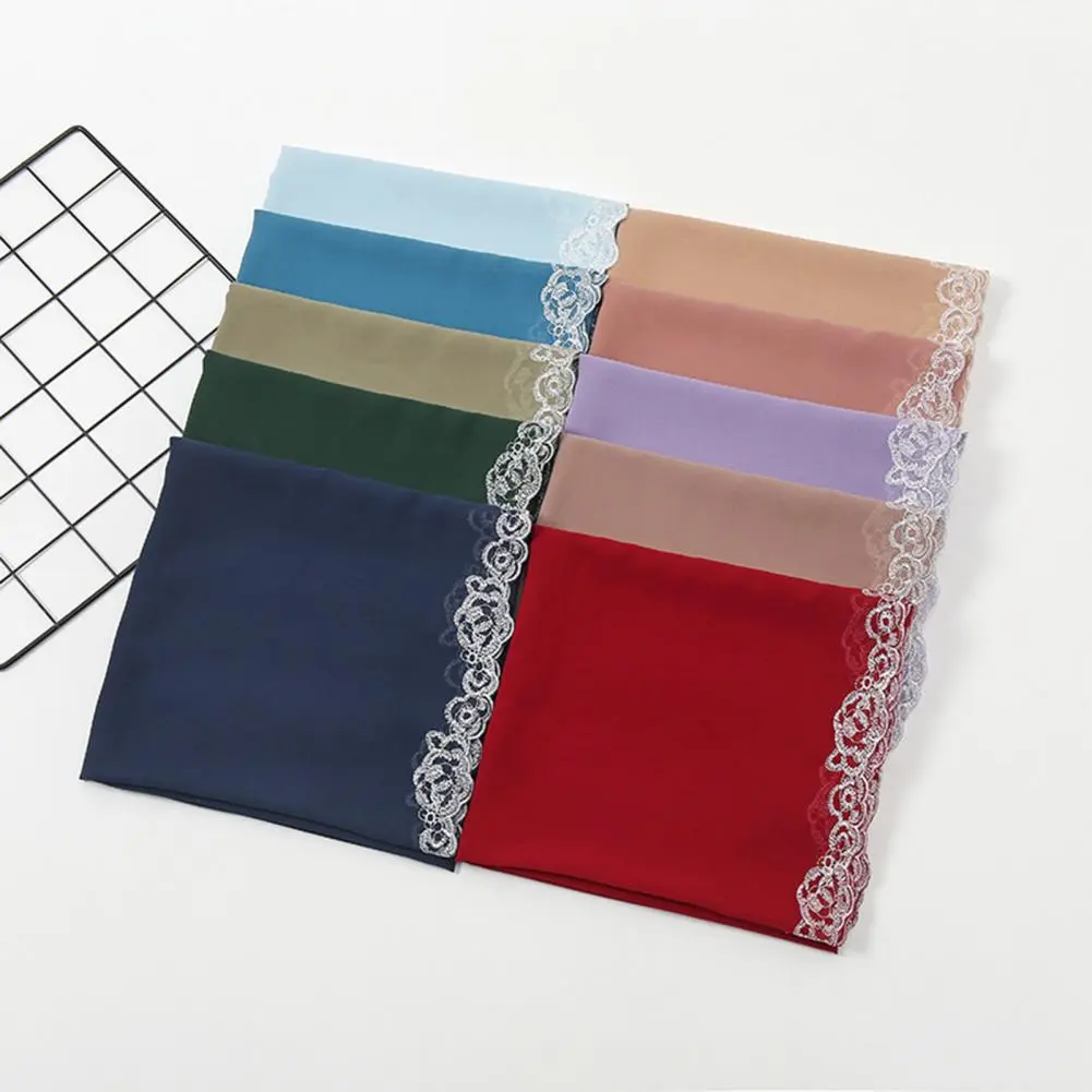 Chiffon Scarf Gauze Premium Satin Crinkle Hijab Scarf Chiffon Shawl Plain Muslim Women Hijabs Long Underscarf Summer Scarf