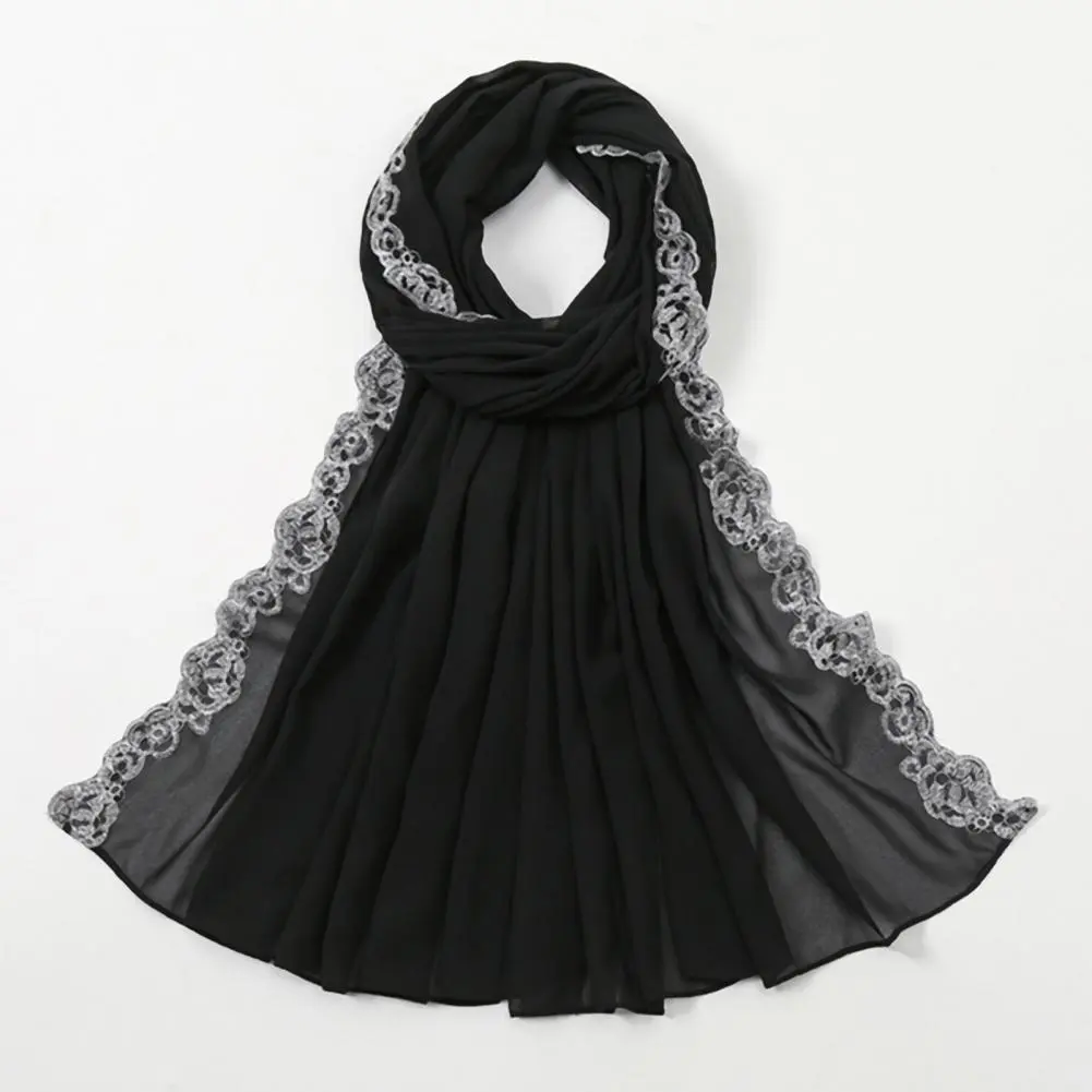 Chiffon Scarf Gauze Premium Satin Crinkle Hijab Scarf Chiffon Shawl Plain Muslim Women Hijabs Long Underscarf Summer Scarf