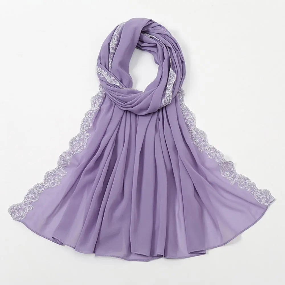 Chiffon Scarf Gauze Premium Satin Crinkle Hijab Scarf Chiffon Shawl Plain Muslim Women Hijabs Long Underscarf Summer Scarf