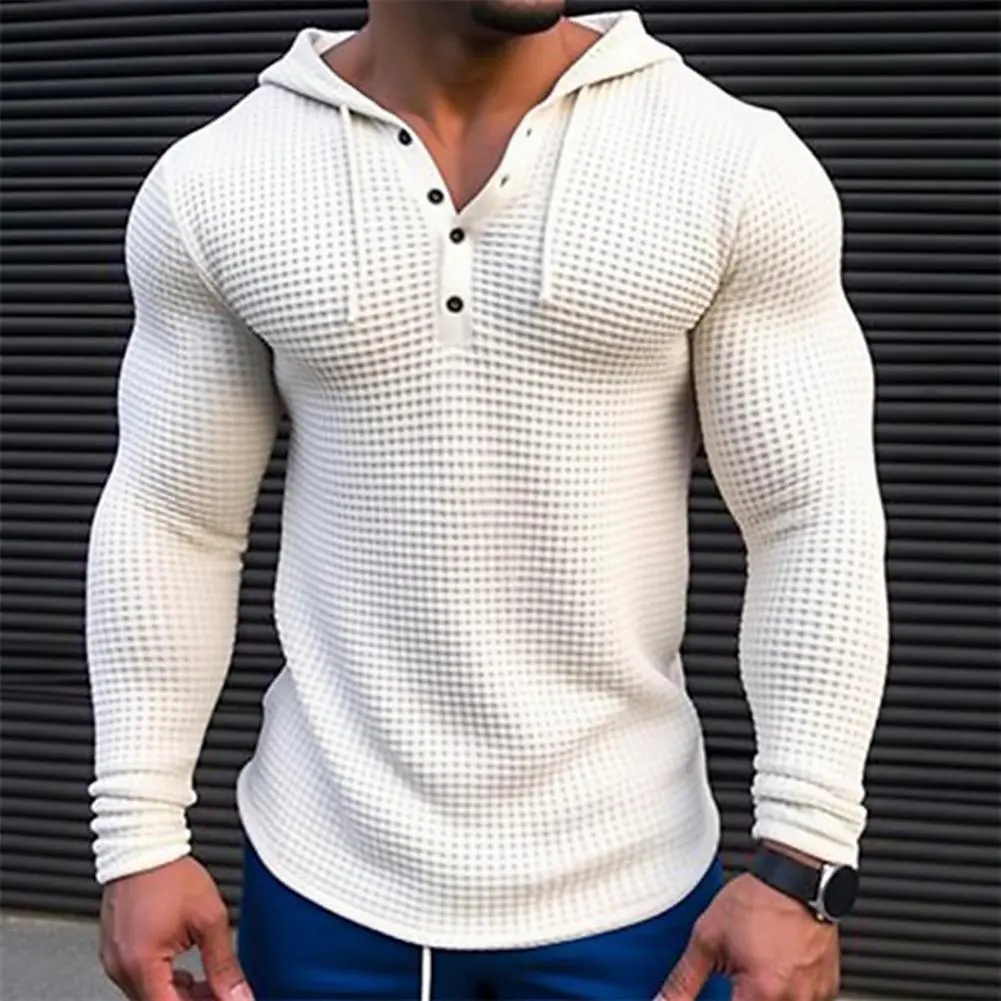 2025 M-3XL Men Long Sleeve Shirt Spring Autumn Sweatshirt Top Slim Fit Autumn Hoodie Breathable Casual Pullover Shirt Hooded Top