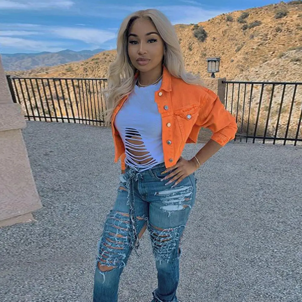Cropped Baseball Jackets Short Hip Hop Jackets Fashion Long Sleeve Single breasted Jacket Outwear Autumn Coat Streetwear