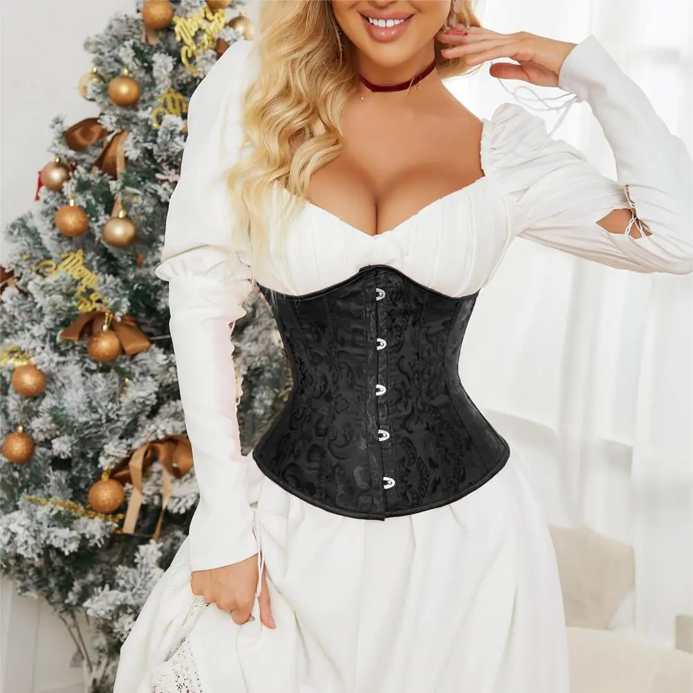 Palace Style Women Underbust Corset Jacquard Underbust Corset Tops Women Gothic Vintage Bustier Body Shaper Waist Cincher Korset