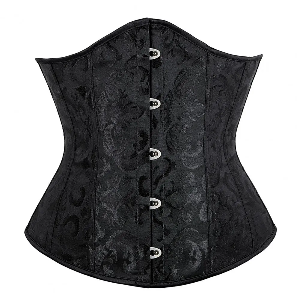 Palace Style Women Underbust Corset Jacquard Underbust Corset Tops Women Gothic Vintage Bustier Body Shaper Waist Cincher Korset