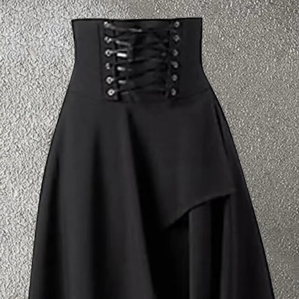 Women Medieval Skirt Vintage Irregular Hem Maxi Skirt Halloween Carnival Vintage Skirts Gothic Steampunk Retro Dress Skirts