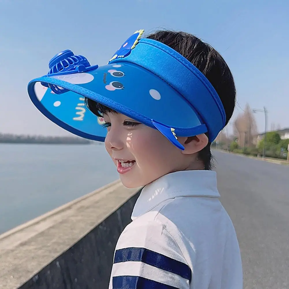 Children Adjustable Sports Sun Hat Portable Mini Fan Sunhat for Kids Children's Sun Visor Hat with Usb for Summer for Boys