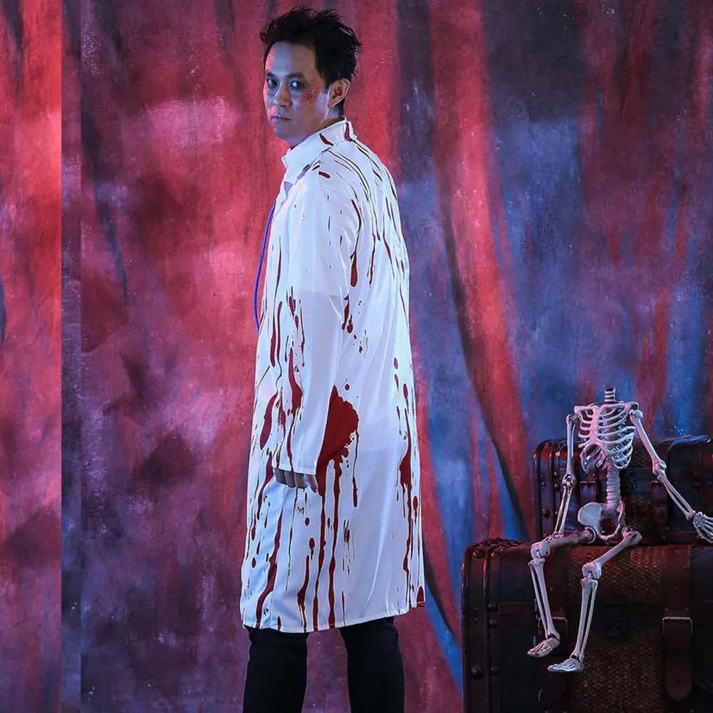 Halloween Horror Blood Nurse Costume Female Male Doctor Costume Couple Holiday Terror Cosplay Halloween Role Play Costume