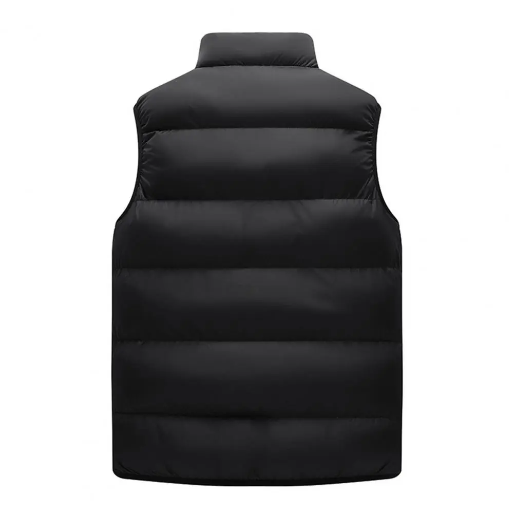 Men's Jacket Winter Warm Coats Cotton Padded Men Thickened Stand Collar Down Vest Oversized Jackets Puffer Vest Sleeveless Coat