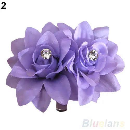Women Girl Flower Decor Hair Clip Pin for Bridal Wedding Party Prom Headwear