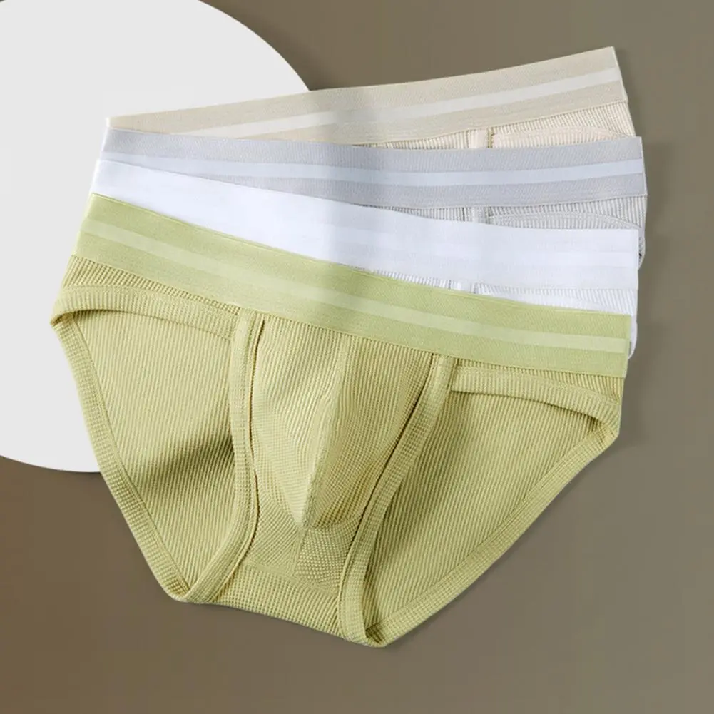 Moisture-wicking Men Briefs Men Panties High Elasticity Men's Briefs with Scrotum Support Mercerated Waistband for Men