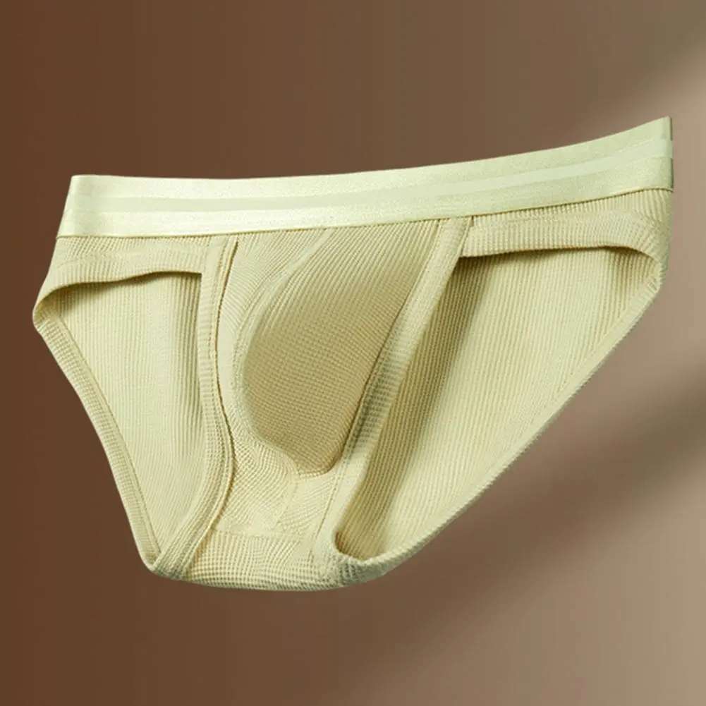 Moisture-wicking Men Briefs Men Panties High Elasticity Men's Briefs with Scrotum Support Mercerated Waistband for Men