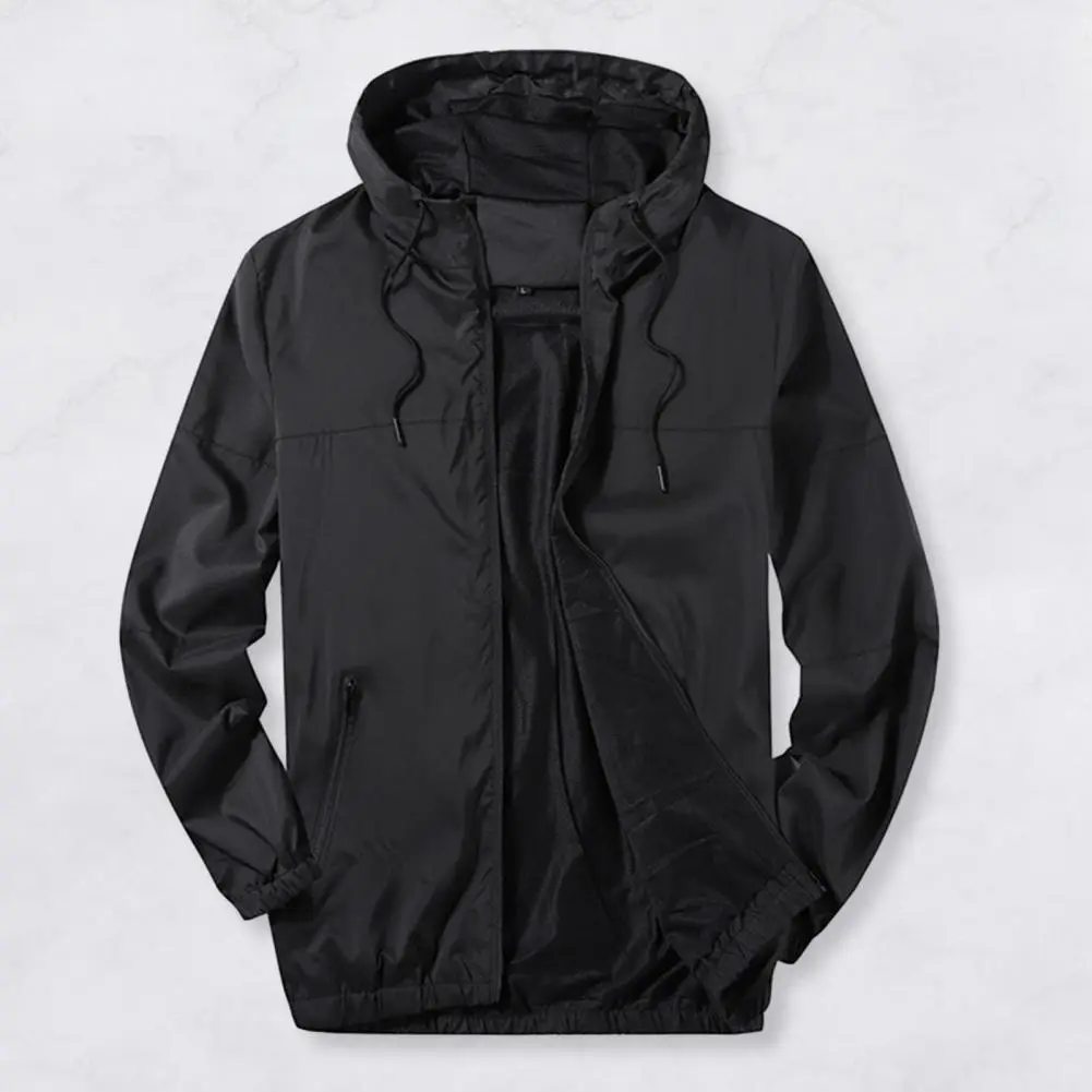 2025 M-3XL Men Fall Winter Coat Mesh Breathable Hooded Drawstring Camouflage Print Men Jackets Pockets Elastic Cuff Men Jacket