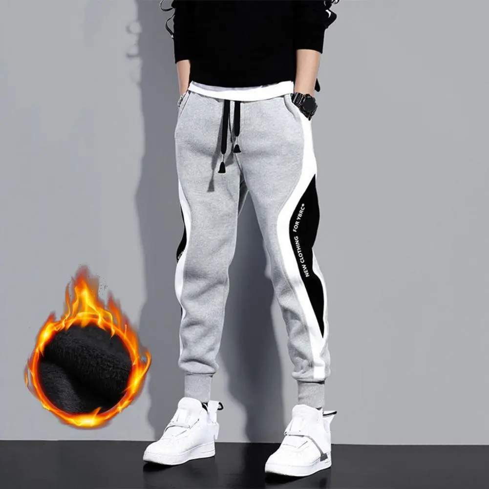 Men Trousers Autumn Korean Plush Lining Jogging Military Cargo Pants Casual Sweatpants Pants Winter Thicken Joggers Teachwear