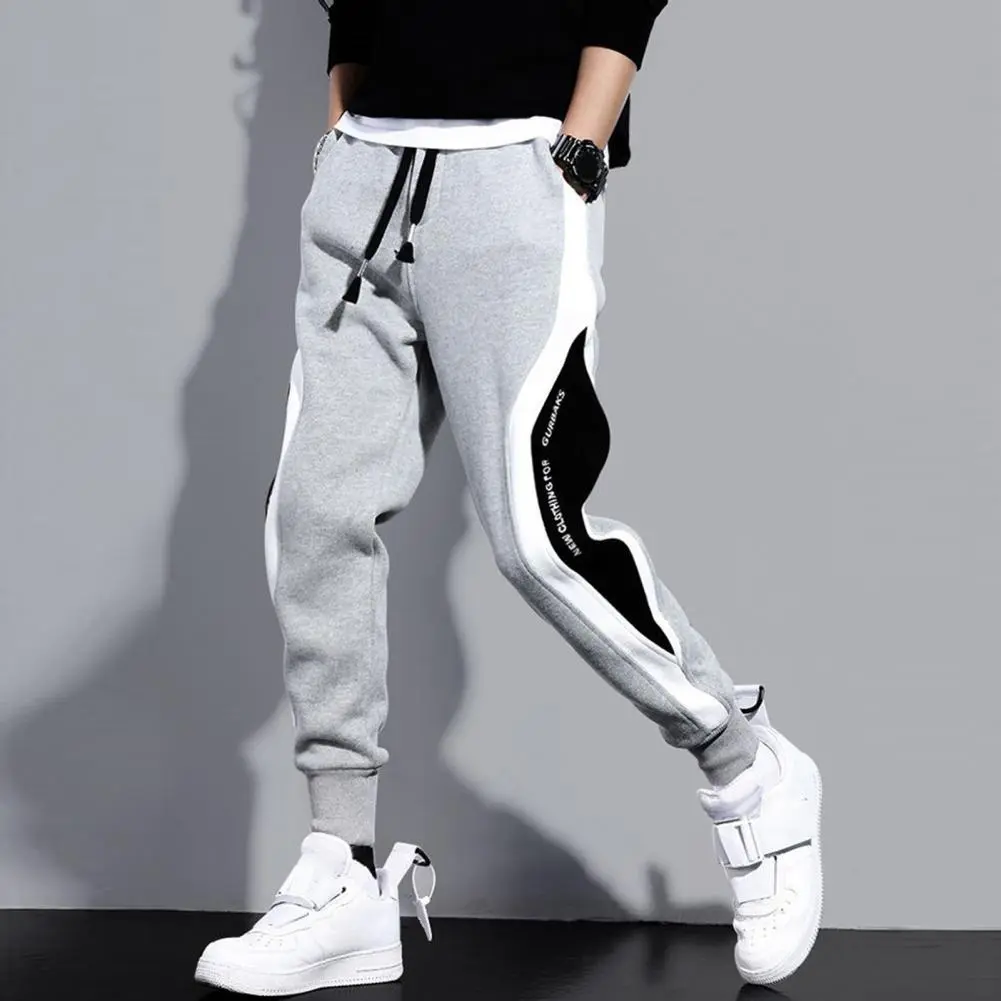 Men Trousers Autumn Korean Plush Lining Jogging Military Cargo Pants Casual Sweatpants Pants Winter Thicken Joggers Teachwear