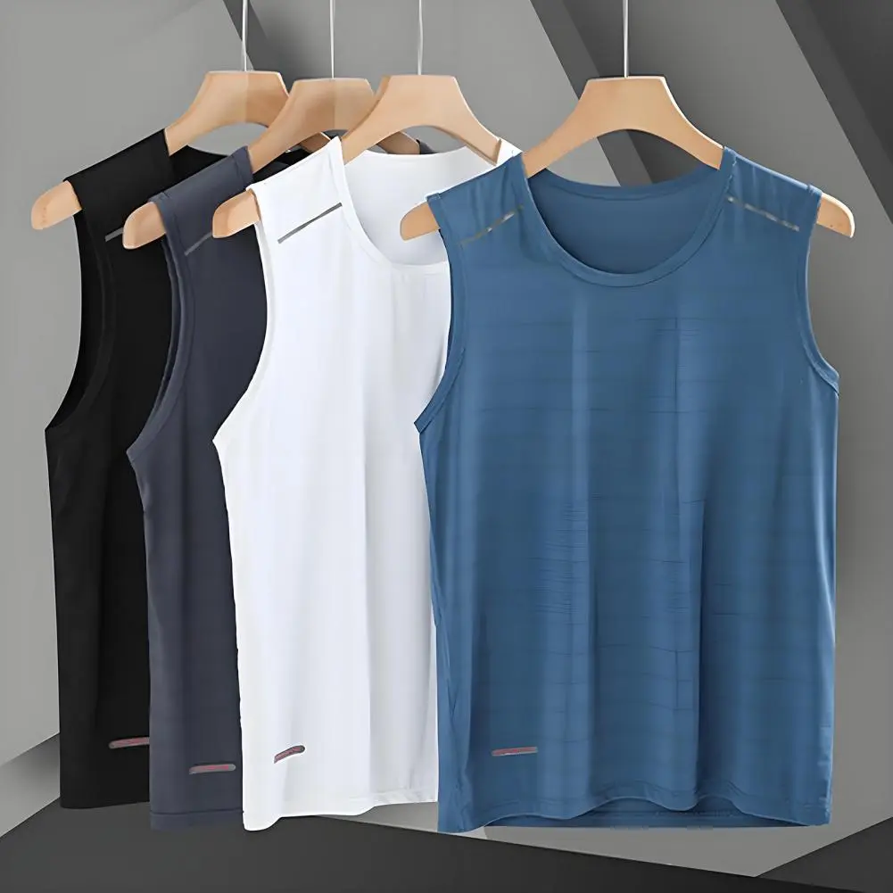 Lightweight Men Tank Top Breathable Men Athletic Vest Breathable Men's Sleeveless Sports T-shirt for Gym Basketball for Running